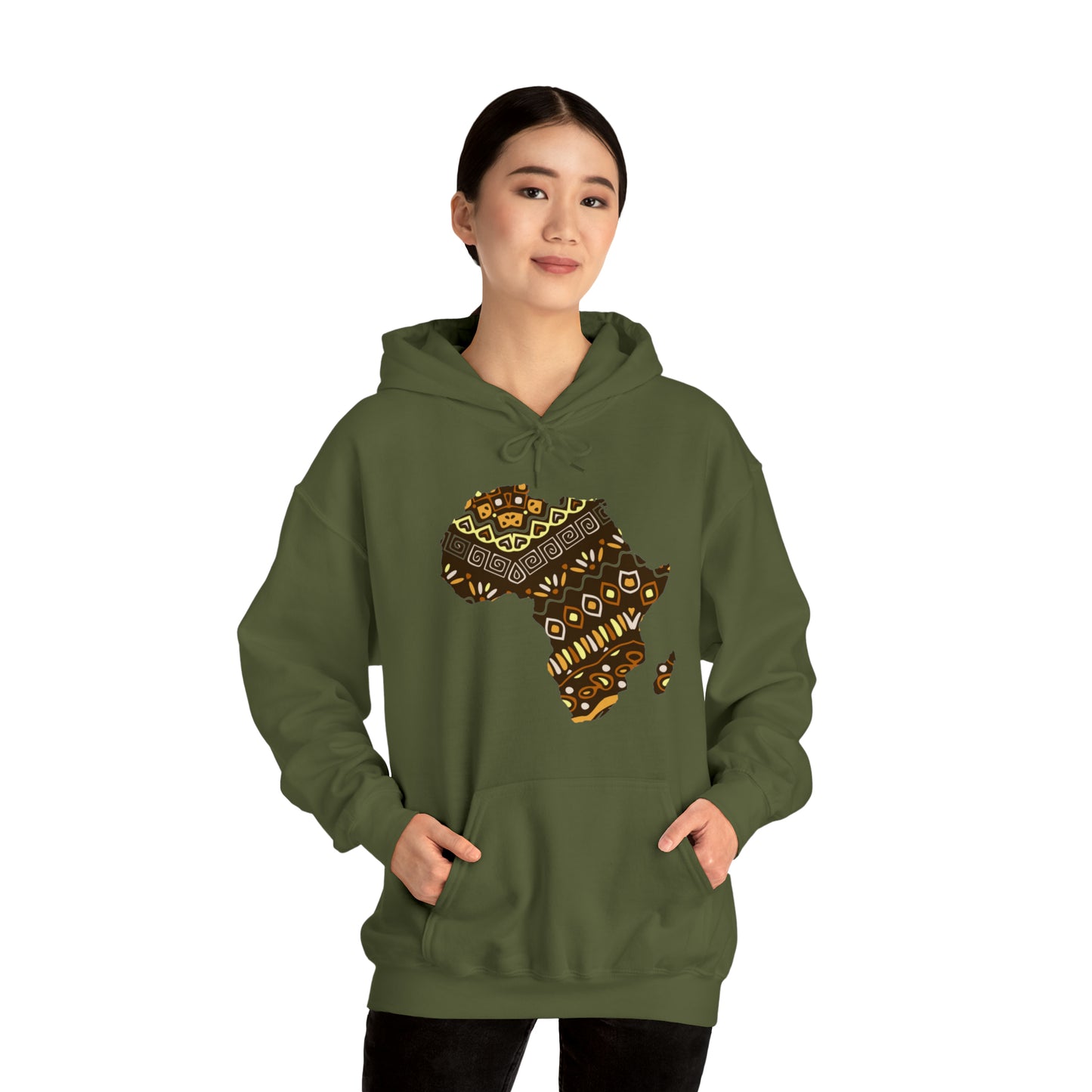Sahara African Print Map Unisex Hoodie Sweatshirt