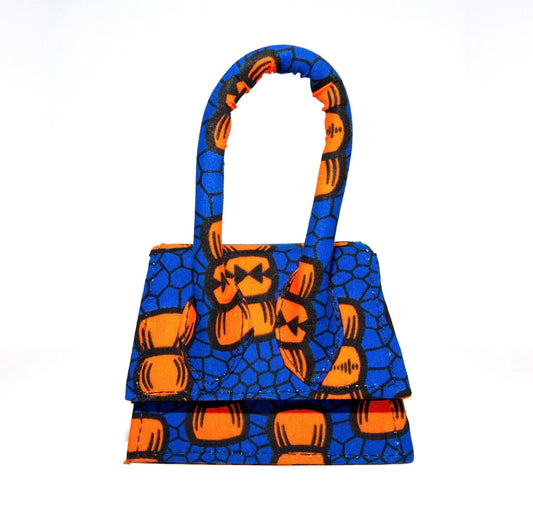 Akiti Royal Blue African Print Mini Bag