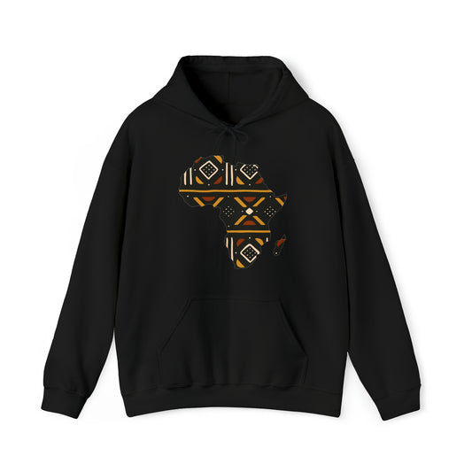 African Print Map Unisex Hoodie Sweatshirt