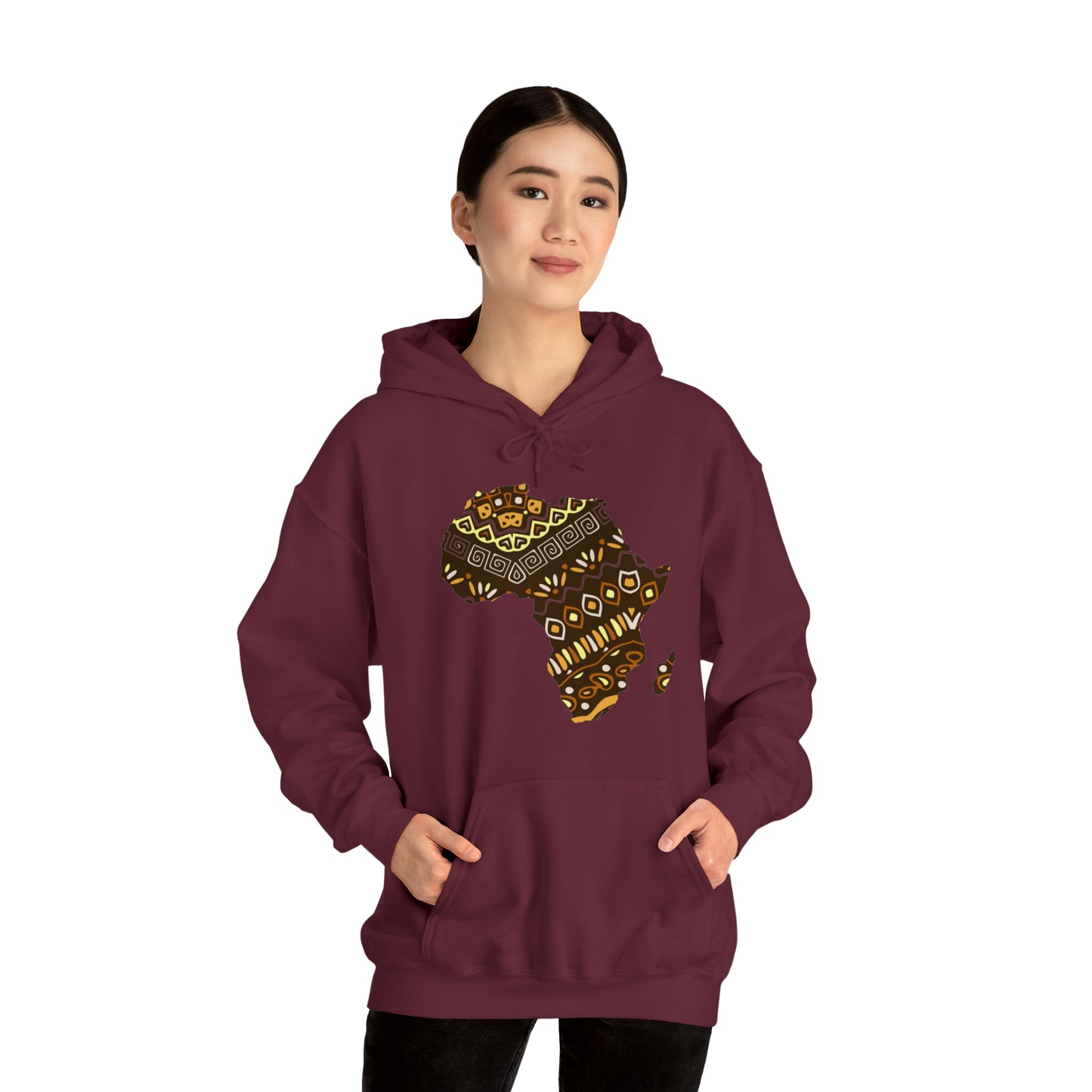 Sahara African Print Map Unisex Hoodie Sweatshirt