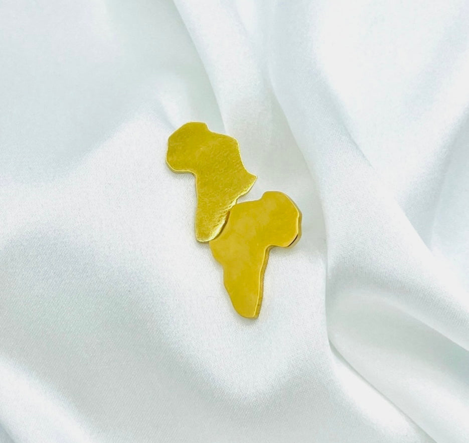 Sahara African Map Earrings
