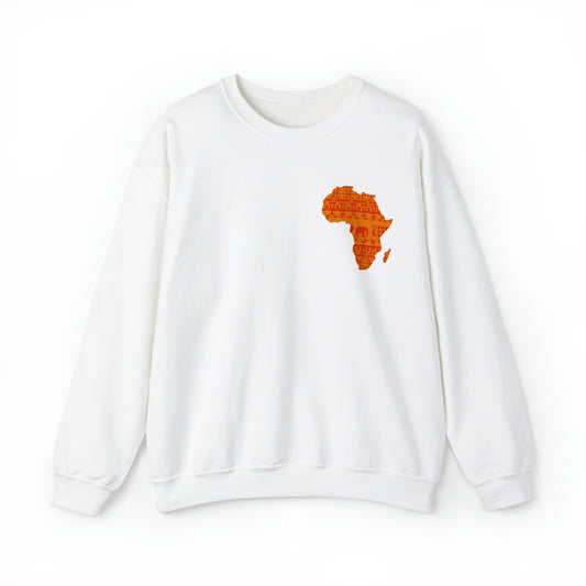 Sahara African Map Print Crest Unisex Sweatshirt