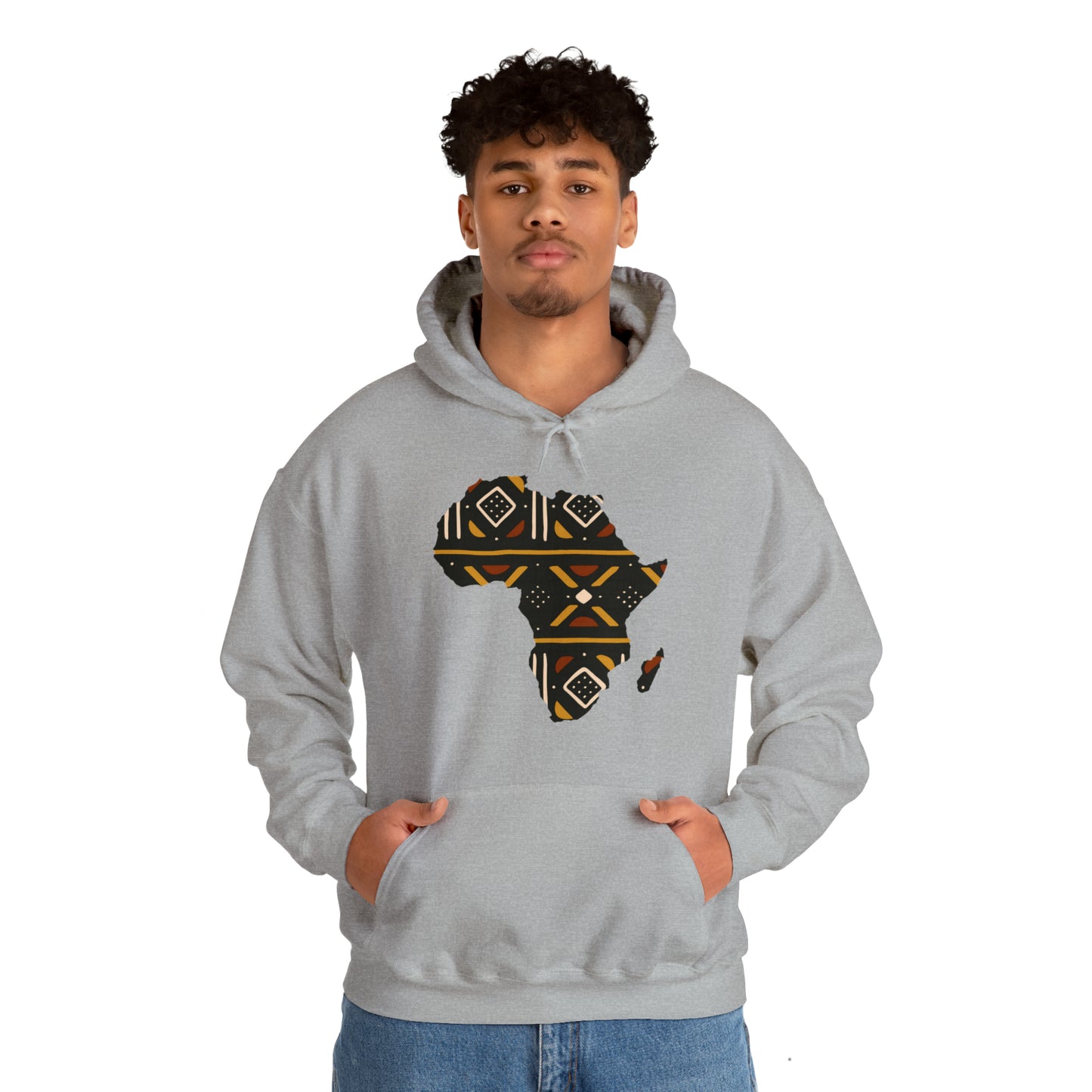 African Print Map Unisex Hoodie Sweatshirt