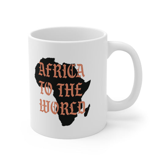 11oz Africa To The World Map Coffee Mug