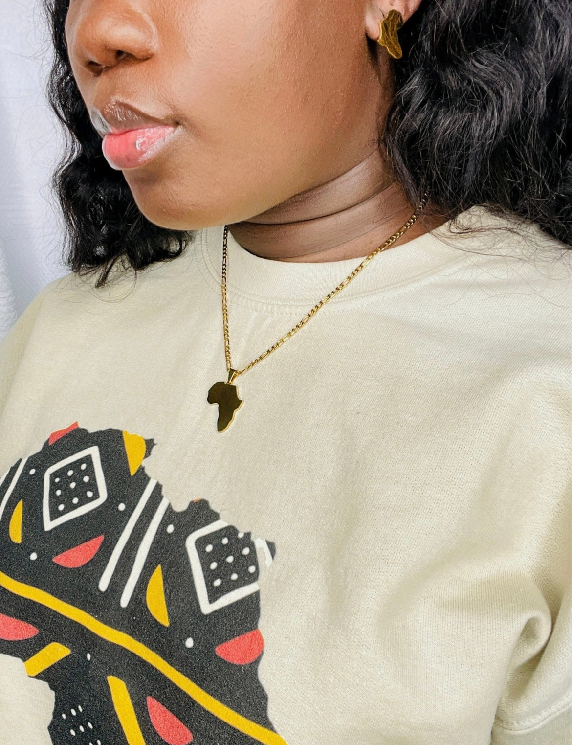 Sahara African Map Earrings