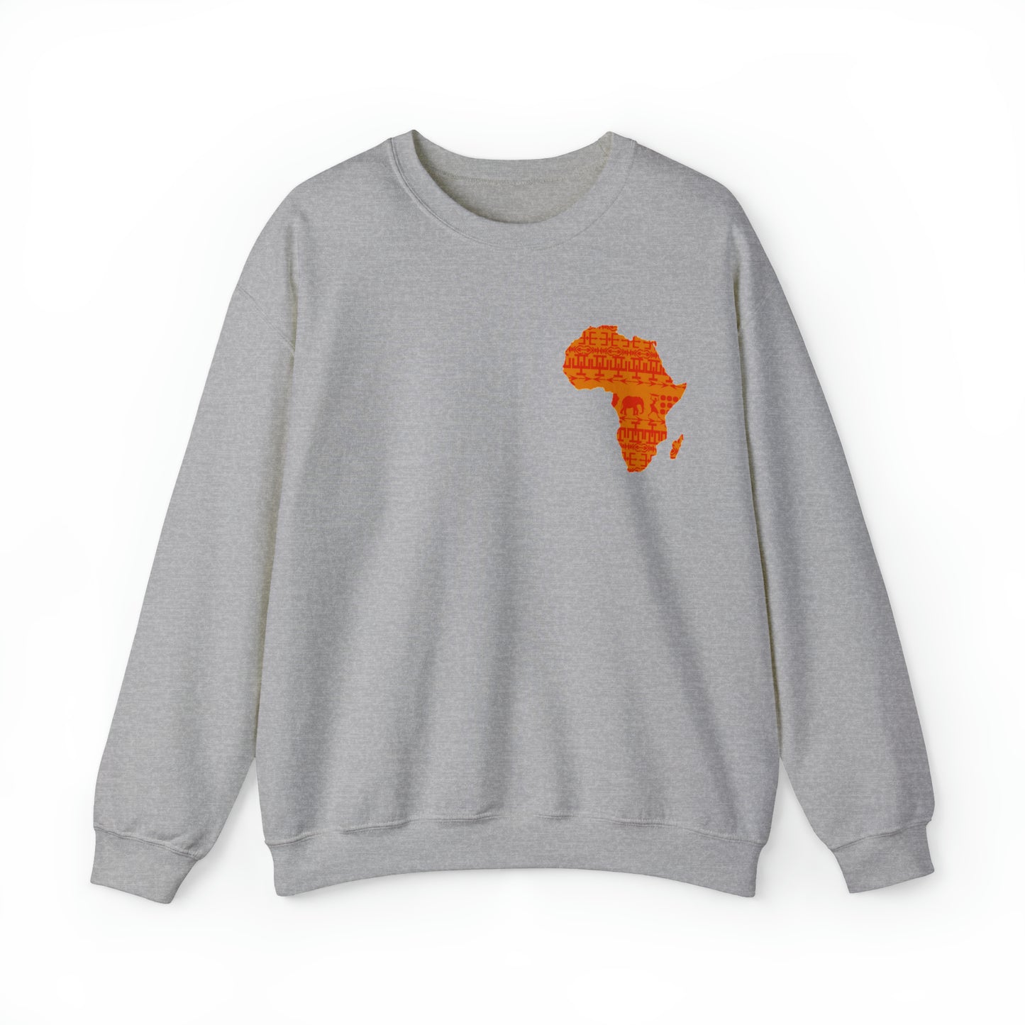 Sahara African Map Print Crest Unisex Sweatshirt
