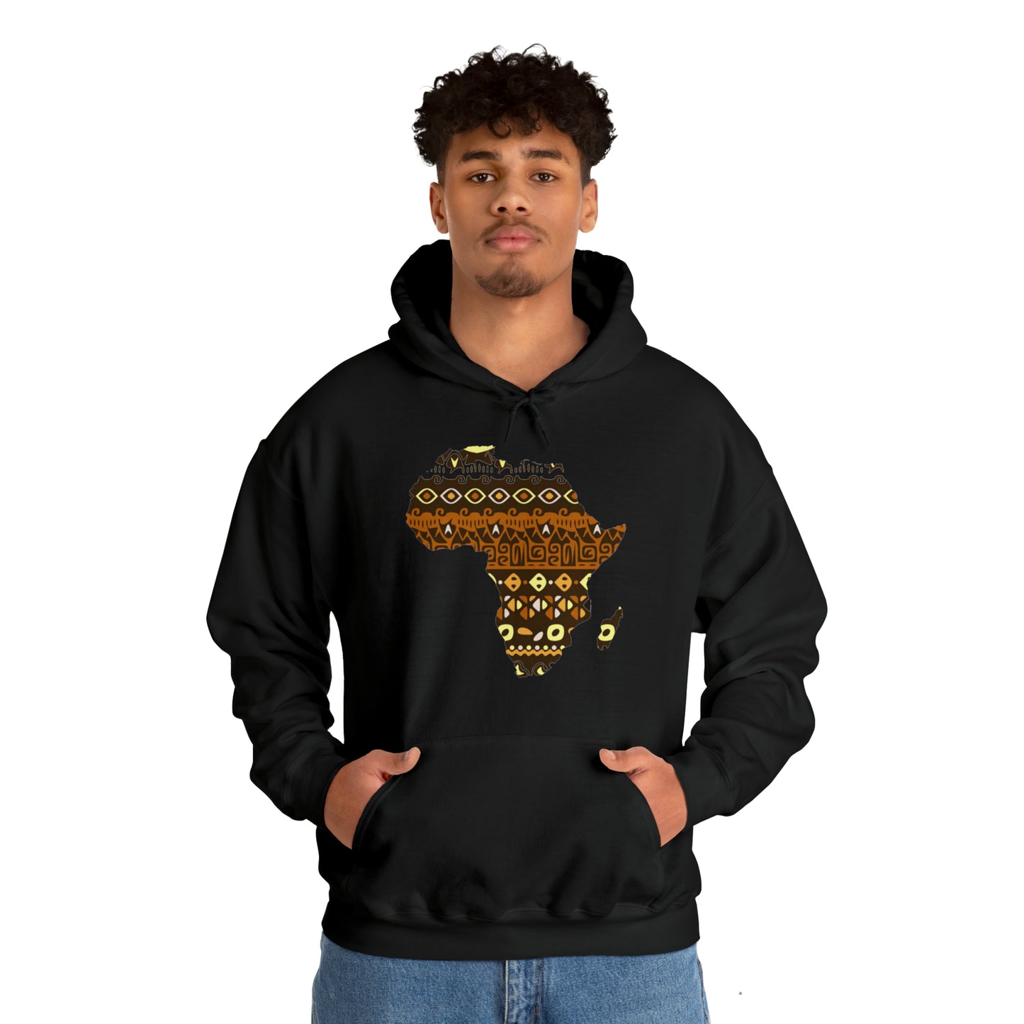 Sahara African Print Map Unisex Hoodie Sweatshirt