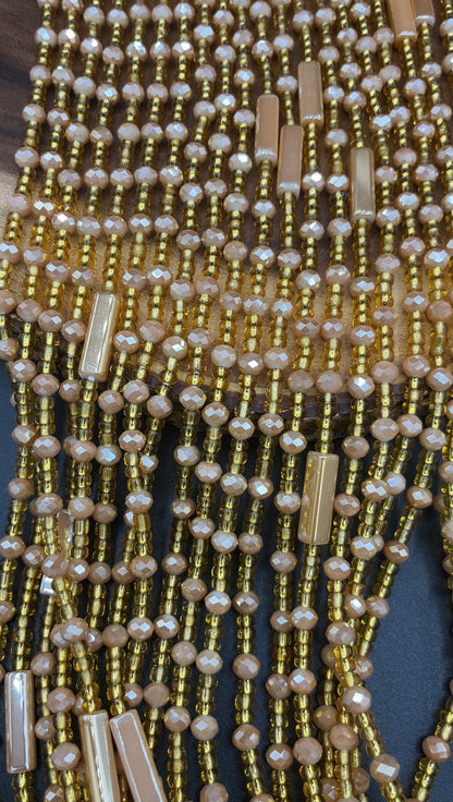 Champagne Glory Thick Waist Beads