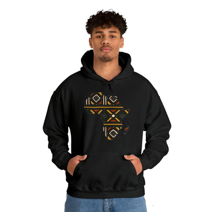 African Print Map Unisex Hoodie Sweatshirt