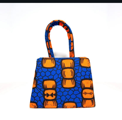 Akiti Royal Blue African Print Mini Bag