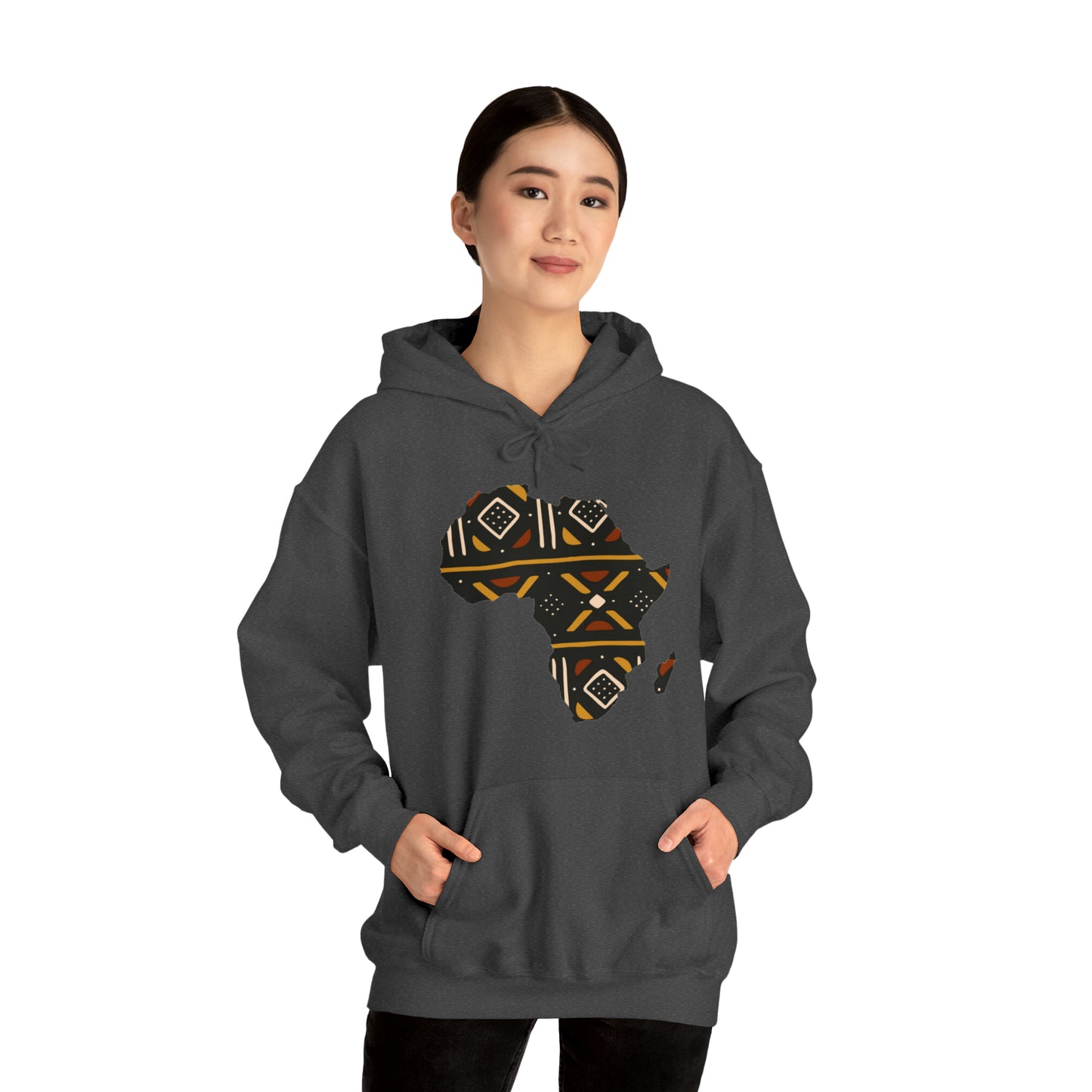 African Print Map Unisex Hoodie Sweatshirt