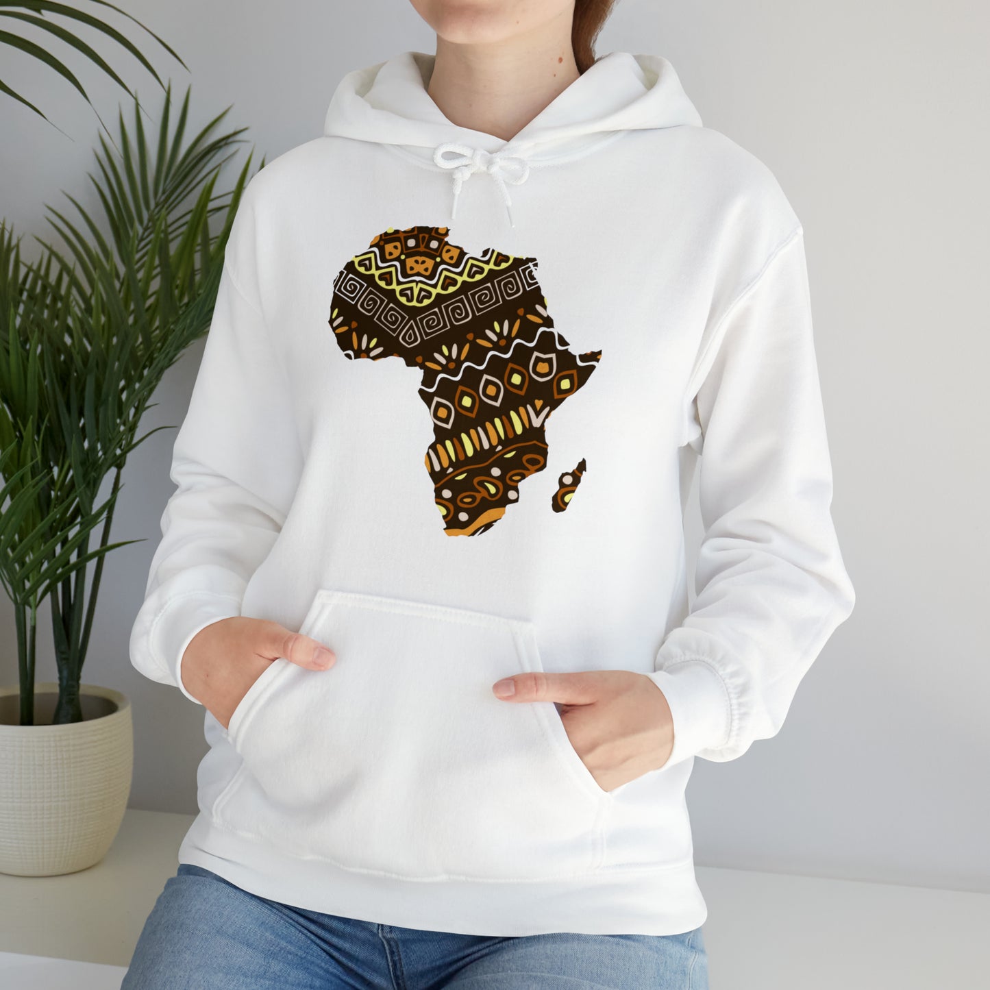 Sahara African Print Map Unisex Hoodie Sweatshirt