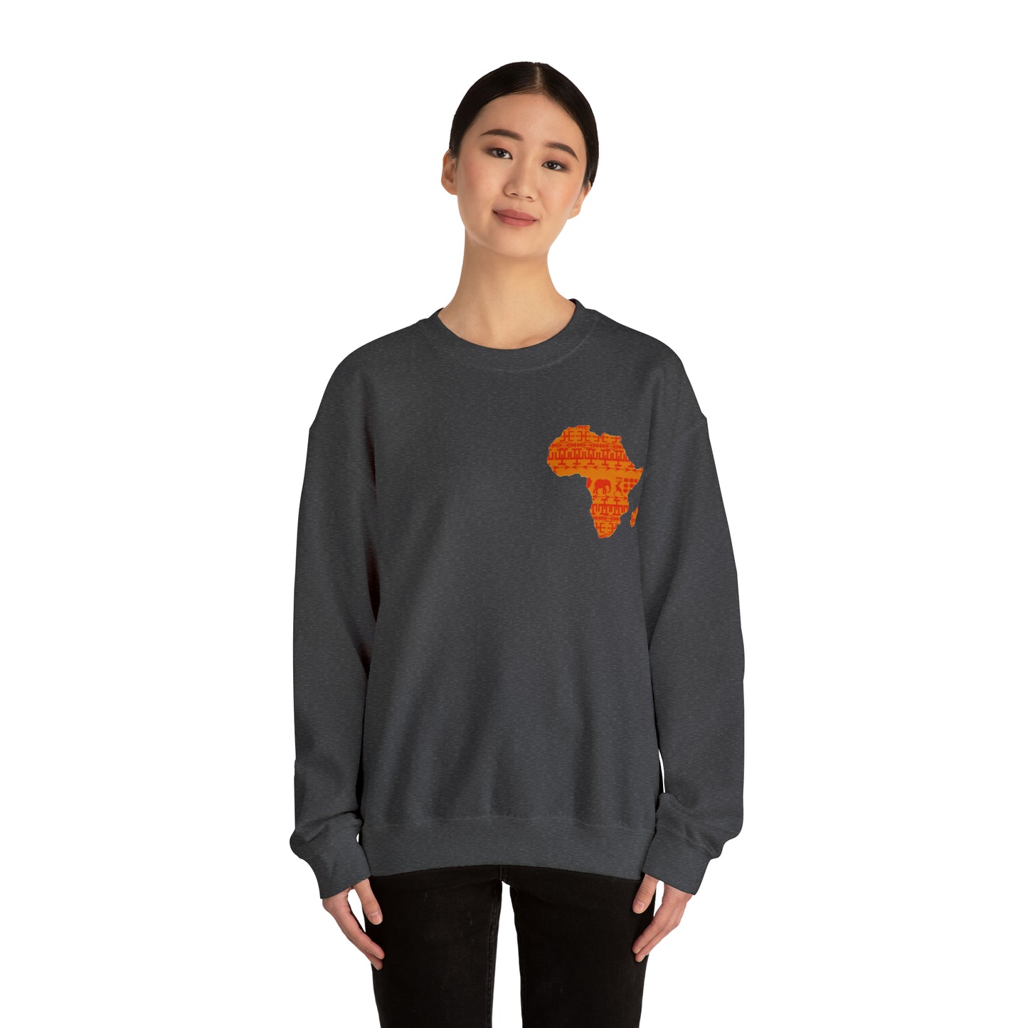 Sahara African Map Print Crest Unisex Sweatshirt