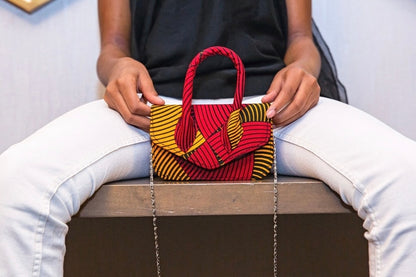 Kabuki Carmine African Print Mini Bag
