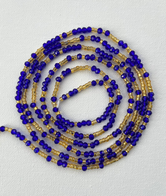 Sapphire Tie On Waist Beads