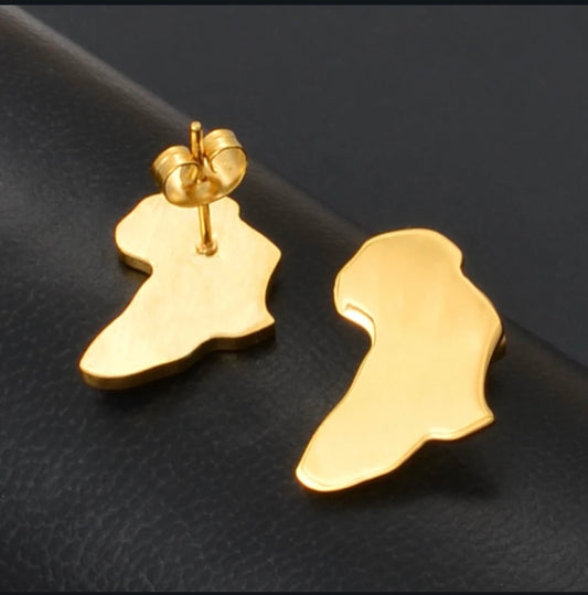 Sahara African Map Earrings