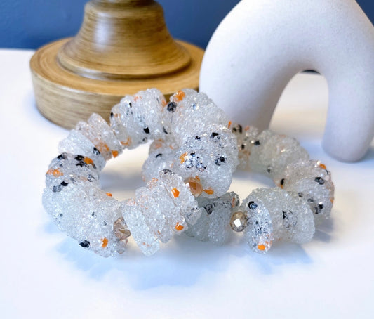 Fafali Krobo Glass Sugar Crust Beads Bracelet