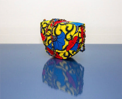 Kaki Sapphire African Print Bag