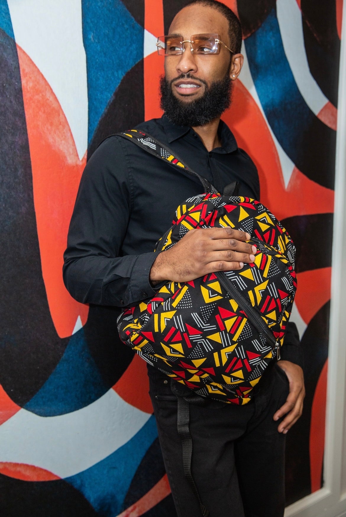 Wasi African Print Backpack