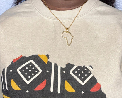 African Map Necklace