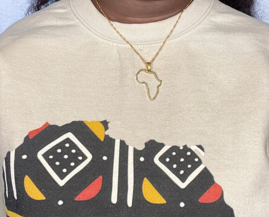 African Map Necklace