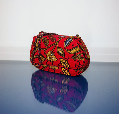 Nasara Crimson African Print Bag