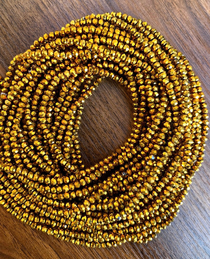 Gilt Sparkle Lux Tie On Waist Beads