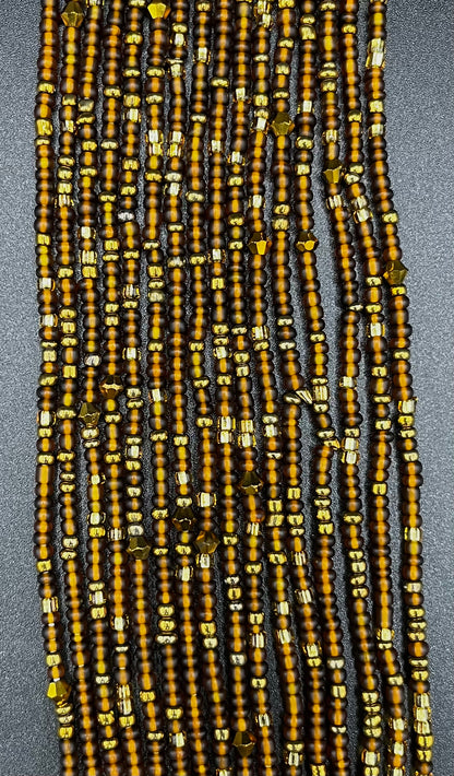 Mocha Tie On Waist Beads