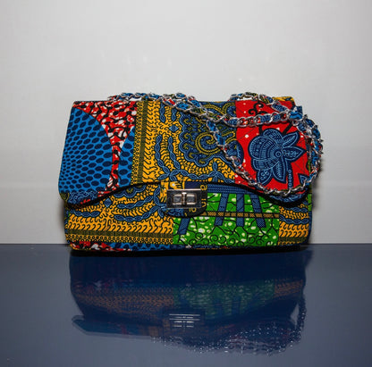 Adjo African Print Patched Quilted Bag