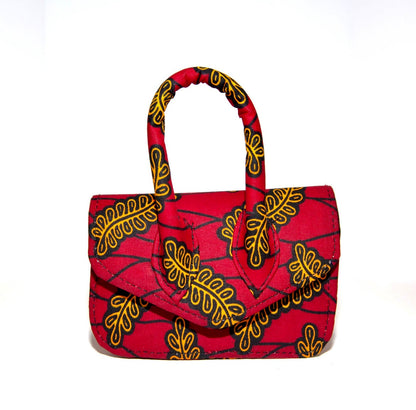 Kabuki Saffron Leaf African Print Mini Bag