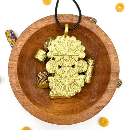 Nokware African Brass Pendant