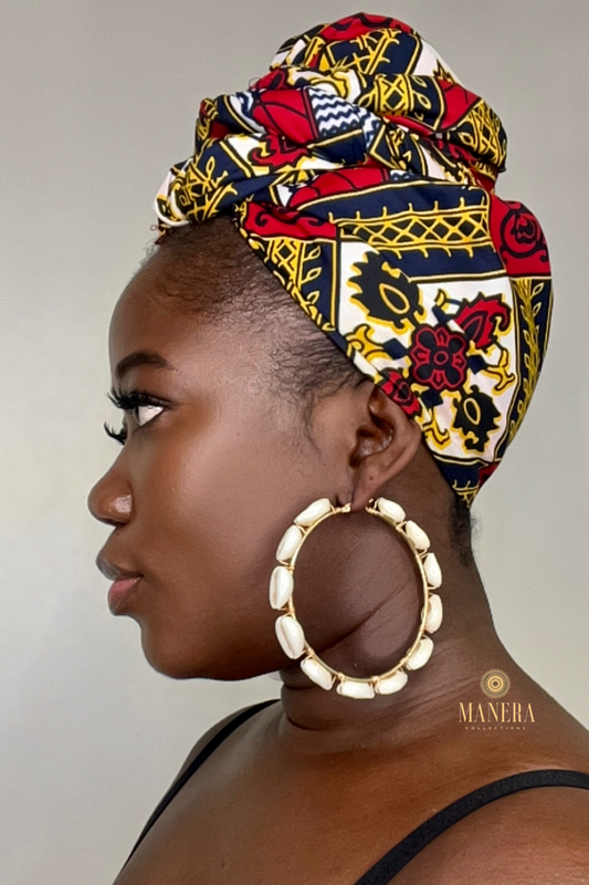 Tumi Cowrie Hoop Earrings