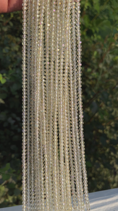 Ivory Sparkle Lux Tie On Waist Beads